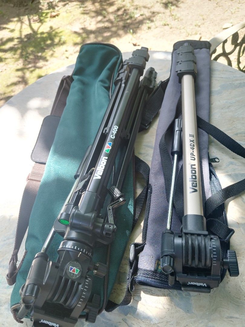 bundled Velbon Tripad & Monopad (Category: Tripods & Monopods) located in Daet. Submitted by fryzoneshop (Listing ID 1363017428, Image 1). Description: take all! High Quality Photography accessories Velbon C400 Tripad Velbon UP-4DX II MOP GCASH MAYA BDO MOD J&T.
