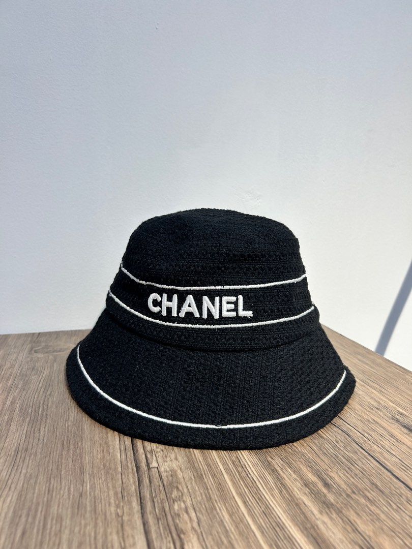 Chanel Flower Lace Bucket Hat Cotton 236967