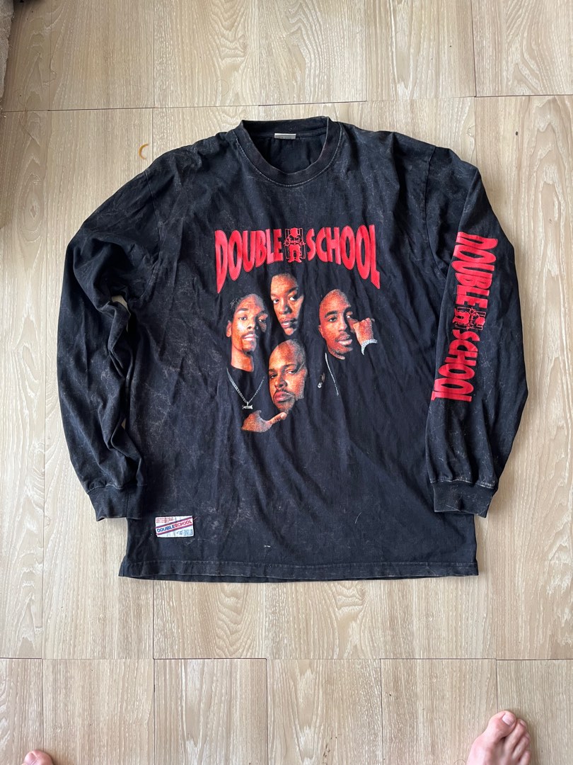 Double School vintage Death Row Rapper, Fesyen Pria, Pakaian , Atasan ...