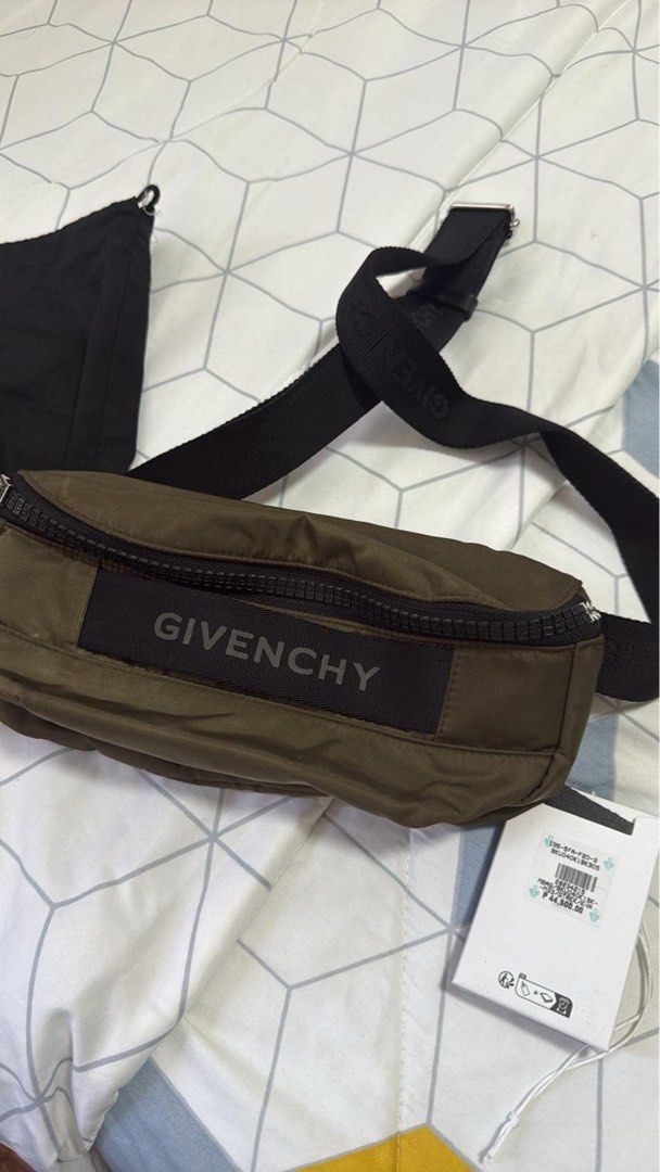 Gicenchy belt bag (Category: Luxury Bags & Wallets) located in Antipolo. Submitted by chellai12 (Listing ID 1363170214, Image 1). Description: Original belt bag givenchy for men With tag Bought in shangri la Green small belt bag 25,000 Bug black belt bag -27,000.