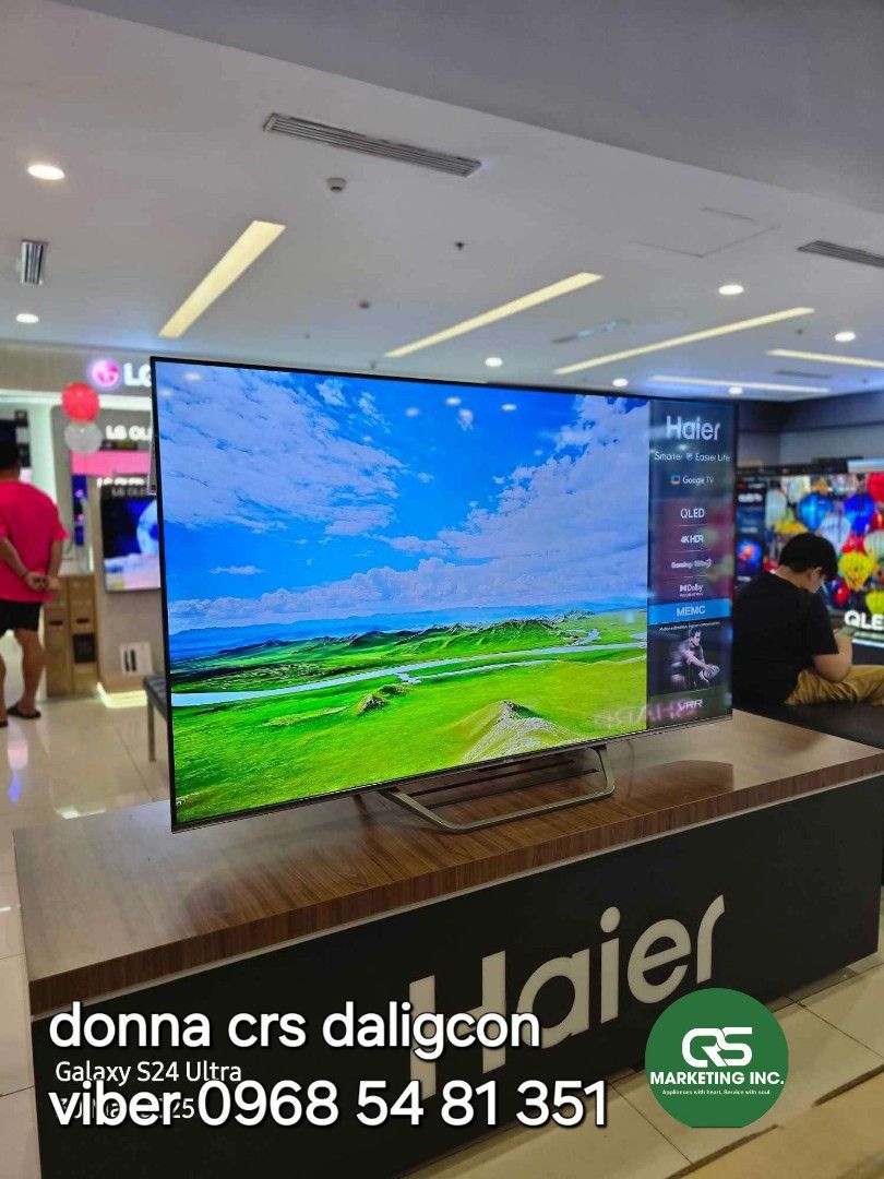 Haier tv 4k uhd (Category: TV) located in Manila. Submitted by donnasagao03665 (Listing ID 1363105207, Image 1). Description: ❄️ HAIER TV 4K UHD GOOGLE TV NEW MODEL ❄️ H32K700HG - 9,800 H40K68FG - 12,600 H43K700FG - 14,200 H50K700UG - 19,000 H55K700UG - 19,800 H58K68UG - 21,900 H65K700UG - 27,400 H50S750UX - 19,200 H55S750UX - 23,700 H65S750UX - 33,000 H75S750UX - 39,900 H50S800UX - 22,900 H55S800UX - 23,200 H65S800UX - 34,500 H98S900UX - 159,200