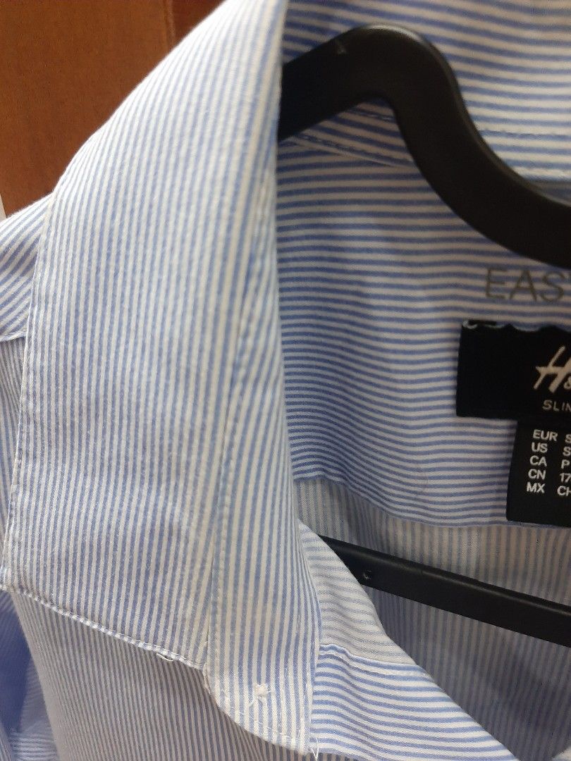 H&M easy iron long sleeves (Category: Formal Shirts) located in Cabanatuan. Submitted by decluttercab (Listing ID 1363019312, Image 2). Description: has minor fade and yellow stain on collar (see 2nd pic).