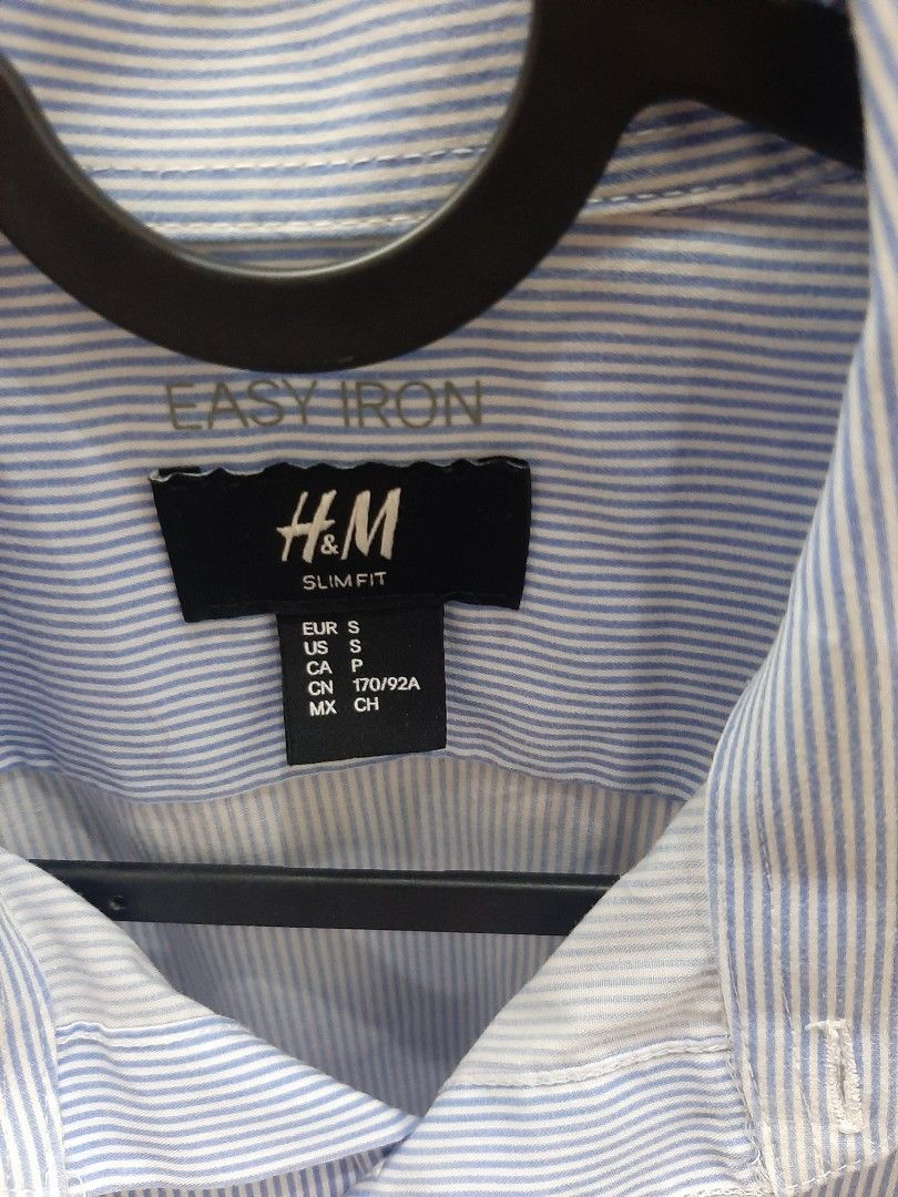 H&M easy iron long sleeves (Category: Formal Shirts) located in Cabanatuan. Submitted by decluttercab (Listing ID 1363019312, Image 3). Description: has minor fade and yellow stain on collar (see 2nd pic).