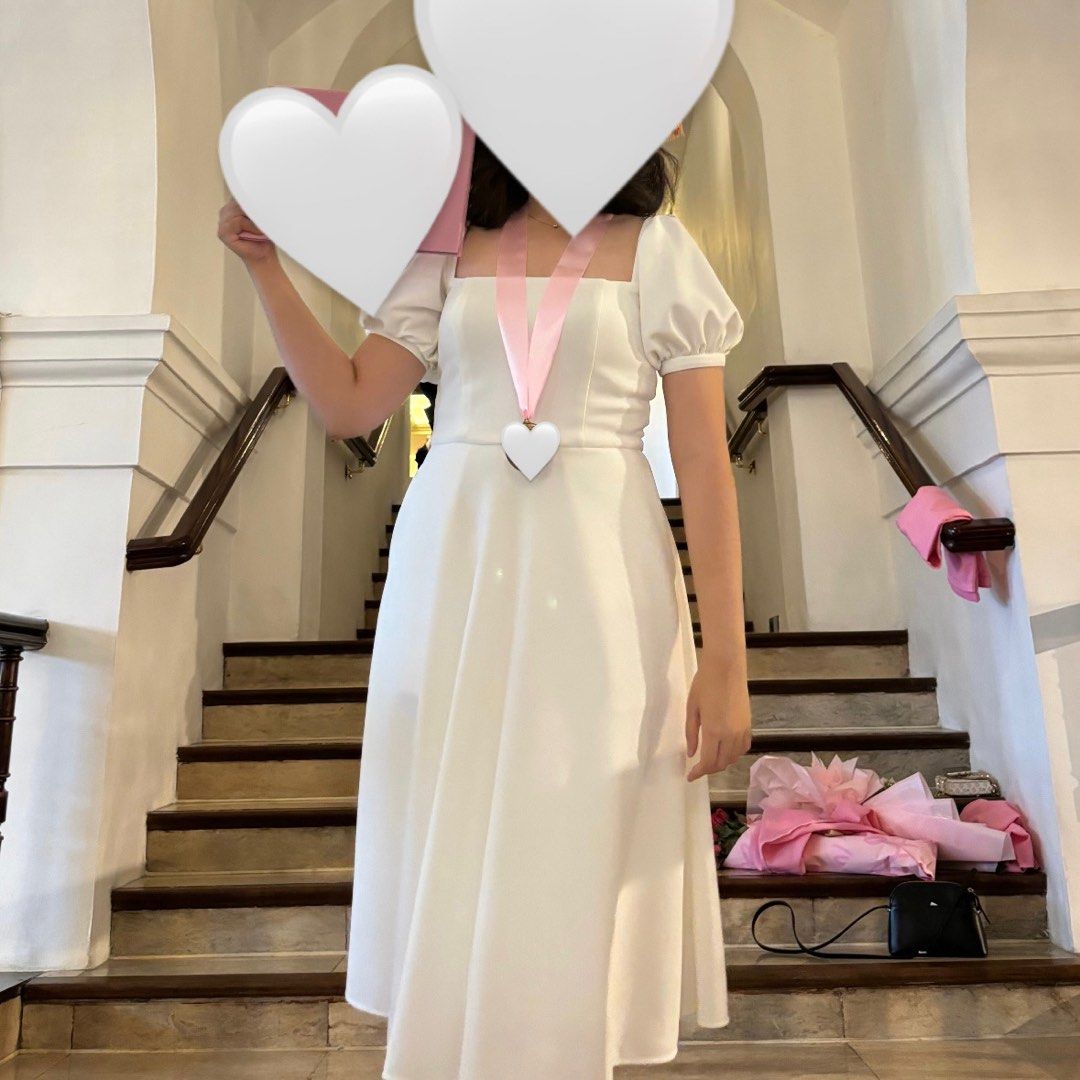 MarRo Formal White Short Dress (Category: Dresses) located in Makati City. Submitted by axashop (Listing ID 1363033955, Image 2). Description: • With pockets • Only wore once. • Originally 2.7k • No flaws.