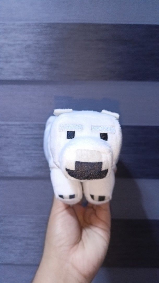 Minecraft Polar Bear Med Plush (Category: Plushies & Soft Toys) located in Bacoor. Submitted by raket_projects (Listing ID 1363036778, Image 2). Description: P280 Minecraft Polar Bear Med Plush 🩷As is wyswyg 🩷Clean and fresh 🫧 🩷With clear etiketa MOP Gcash / BPI MOD Flash Express 👉🏼No rush shipping po tayo ✅Shipping every Tuesdays to Fridays only 📍Seller from Bacoor Cavite FB page: Raket Projects.