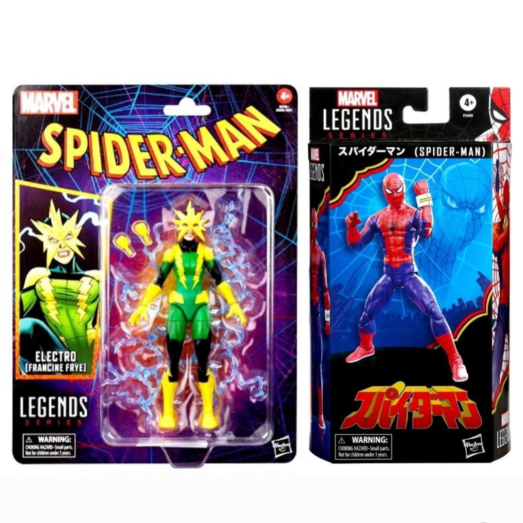 MISB Marvel Legends Spider-Man Electro ( Francine Frye ) Retro Wave 5 ...