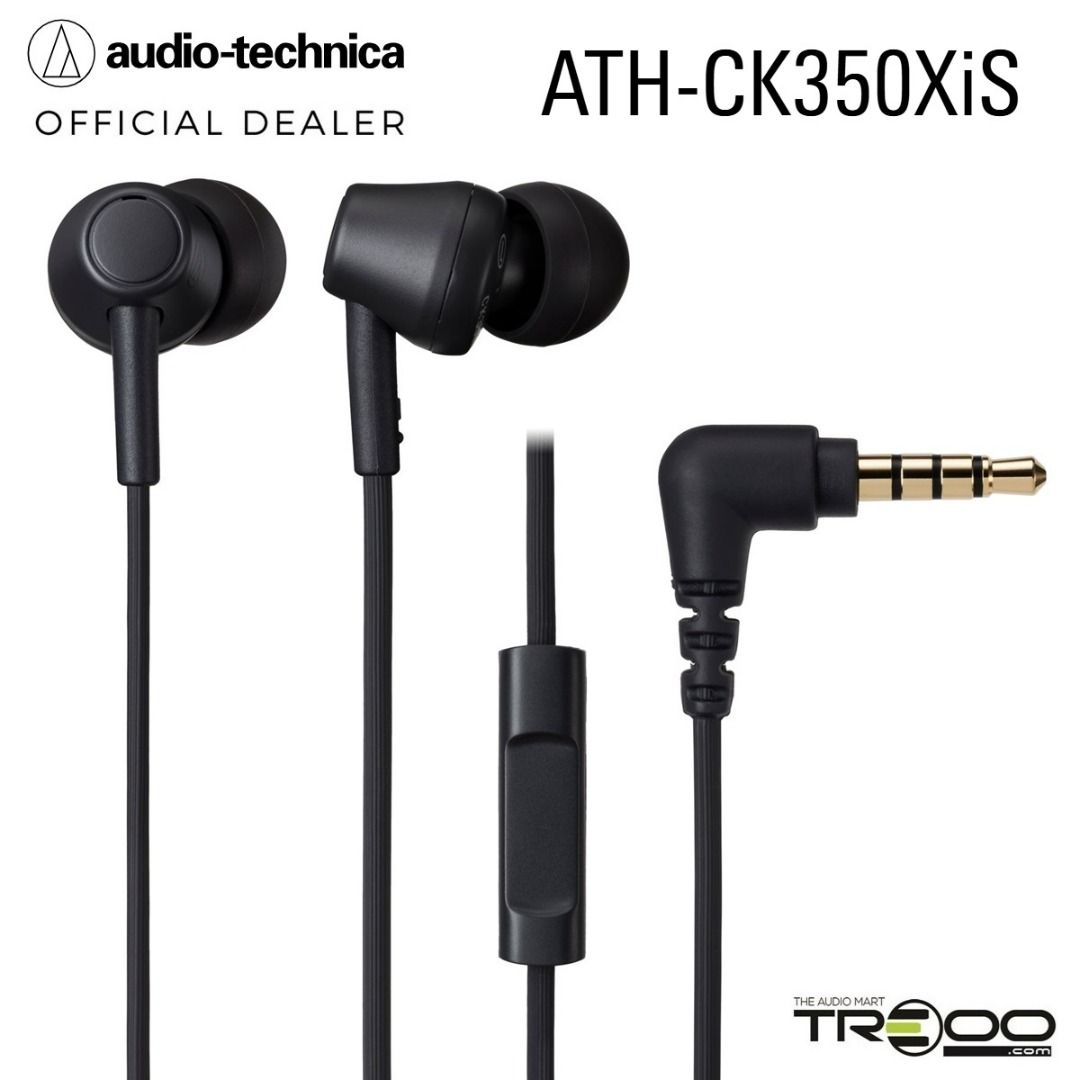 [Official] Audio-Technica ATH-CK350XiS In-Ear Earphone with In-Line Microphone for Calls & Work (Category: Earphones) located in Singapore. Submitted by treoo (Listing ID 1363042120, Image 3). Description: 🔥✨ Promotion valid for a limited time only; while stocks last! ✨🔥 ✅ Clear and powerful sound with 10mm dynamic drivers ✅ In-line microphone and control for calls and music ✅ Comfortable, secure-fit eartips for long listening sessions ✅ Durabl