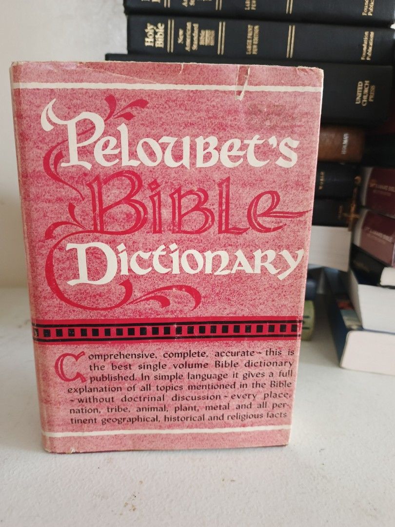 Peloubeth Bible Dictionary (Category: Religion Books) located in Orani. Submitted by sulitdeals1215 (Listing ID 1363037564, Image 1). Description: hardbound with dustcover.
