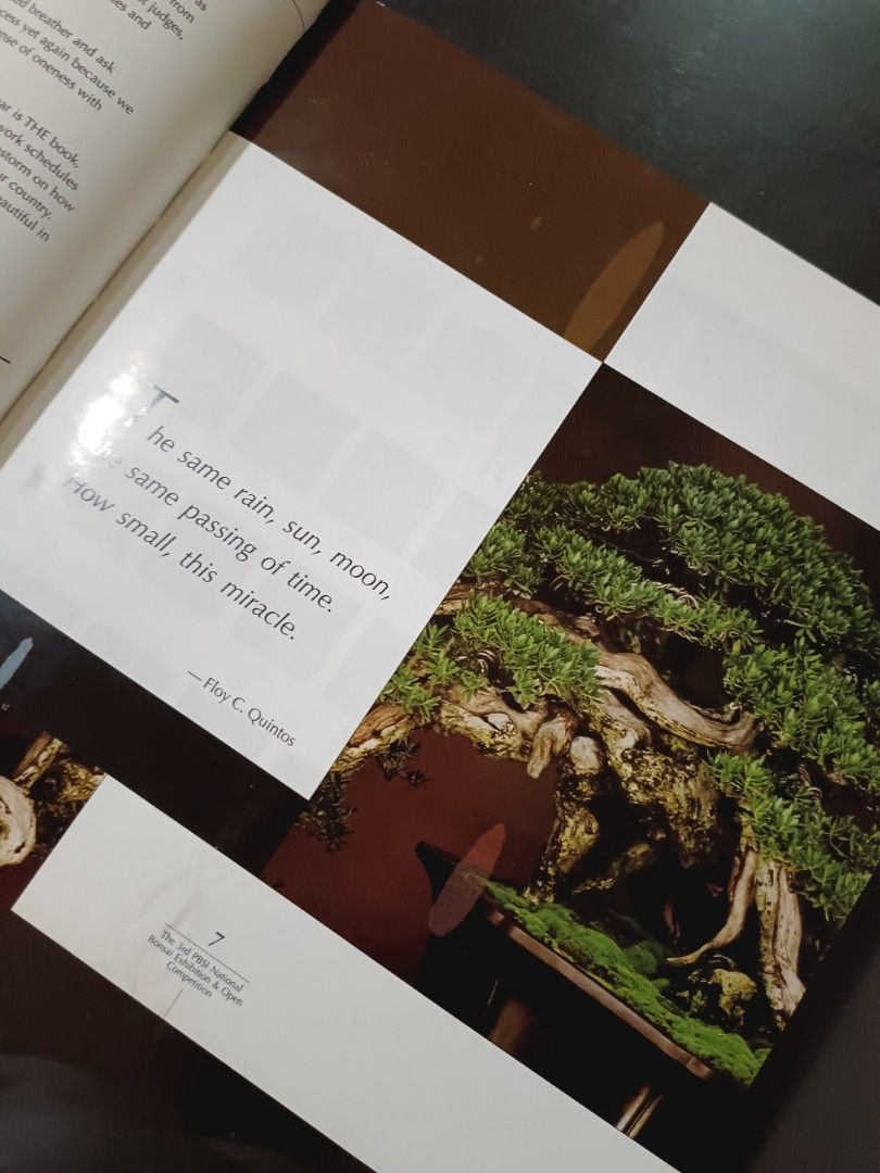 PHILIPPINE BONSAI GLOSSY COFFEE TABLE BOOK (Category: Textbooks) located in Quezon City. Submitted by berneydorm47659 (Listing ID 1363153362, Image 3). Description: GLOSSY COFFEE TABLE BOOK PUBLISHED BY THE PHILIPPINE BONSAI SOCIETY, INC. RARE AND IN GOOD CONDITION Huwag mahiyang magtanong! I can provide video and photos of the item if requested. For other details, PM is the key. No bogus buyer please. Thank you..