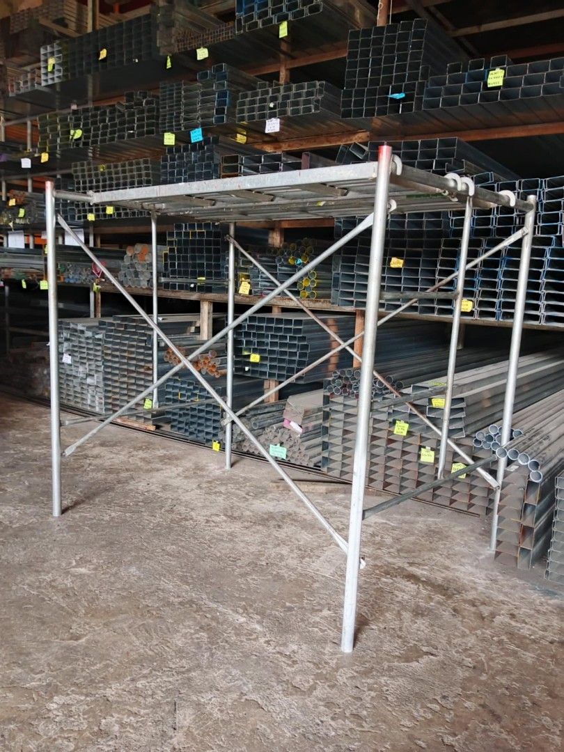 SCAFFOLDING SET FOR SALE (Category: Construction & Building Materials) located in Valenzuela. Submitted by elizabeth.nietes (Listing ID 1363017049, Image 1). Description: SALE ‼️ SALE ‼️ 💯 SCAFFOLDING SET SCH 20/40 SET INCLUSION 2 HFRAME 2 CROSSBRACE 4 JOINTPINS REKTA TAYO SA PAGAWAAN PRICE STARTS @ 1,649 / SET 🤙 TARA USAP TAYO SABAY DEAL ALSO AVAILABLE STEEL PLANKS LADDER CASTER WHEEL FOR ORDERS OR INQUIRY CALL / PM:0927 342 8400 OR DIRECT MES