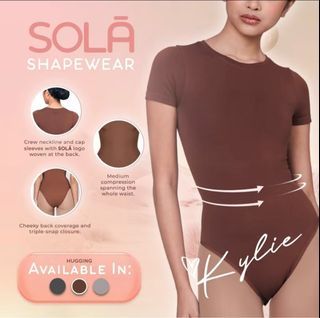 SOLA  short sleeve bodysuit in stone gray medium
