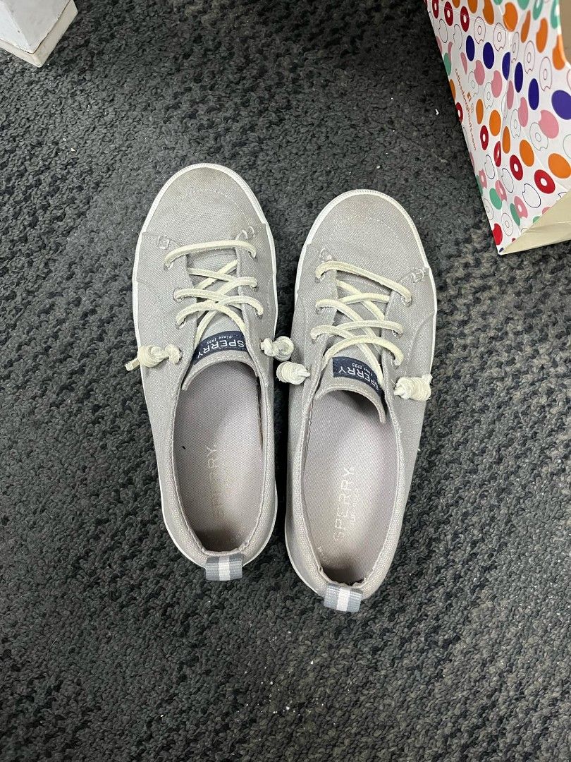 Sperry sneakers size 7 Womens grey (Category: Sneakers) located in Quezon City. Submitted by godwhymeshoppe (Listing ID 1363007159, Image 1). Description: Selling Grey Sperry Womens Size 7 Used but not abused (di masyado nagamit due to wrong size) Price is still negotiable Needs light cleaning Condition: 8.5/10.
