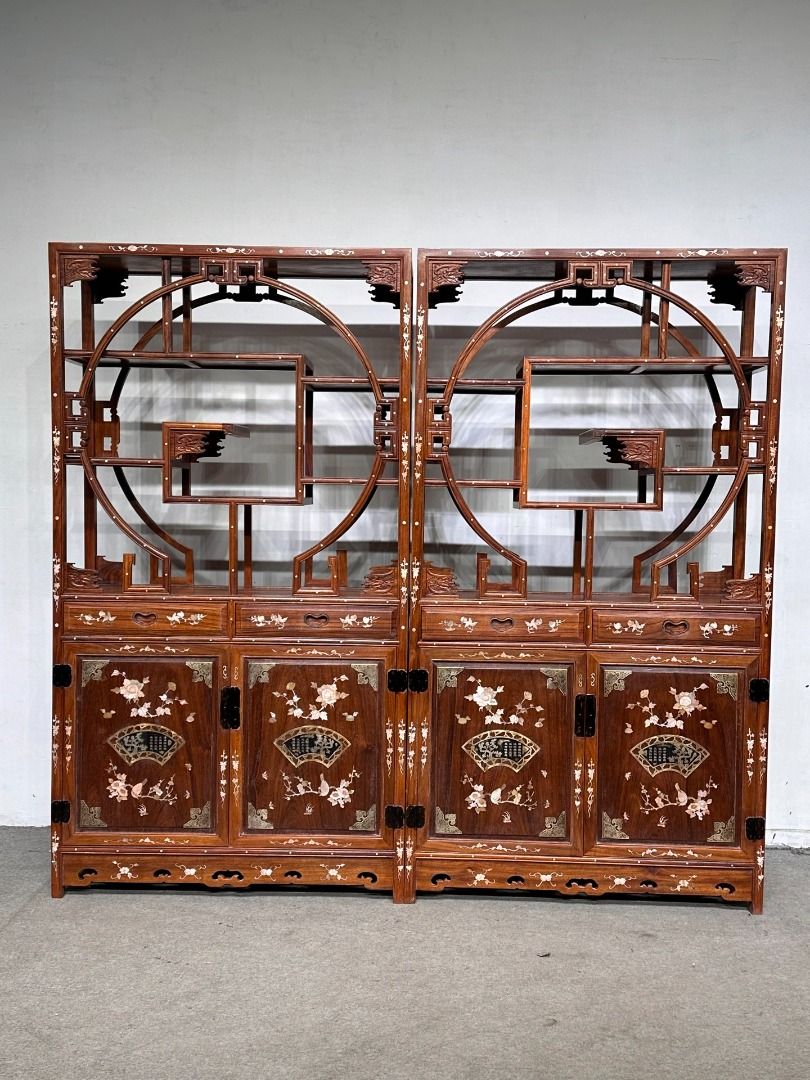 旧蔵　花梨木 天然彩貝　文鎮　文房具　　置物　古美術 旧蔵花梨木 天然彩貝文鎮文房具置物古美術