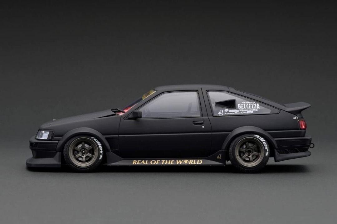 全新日版 1/18 RWB AE86 Matte Black ignition model diecast TOYOTA IG2606, 興趣 ...