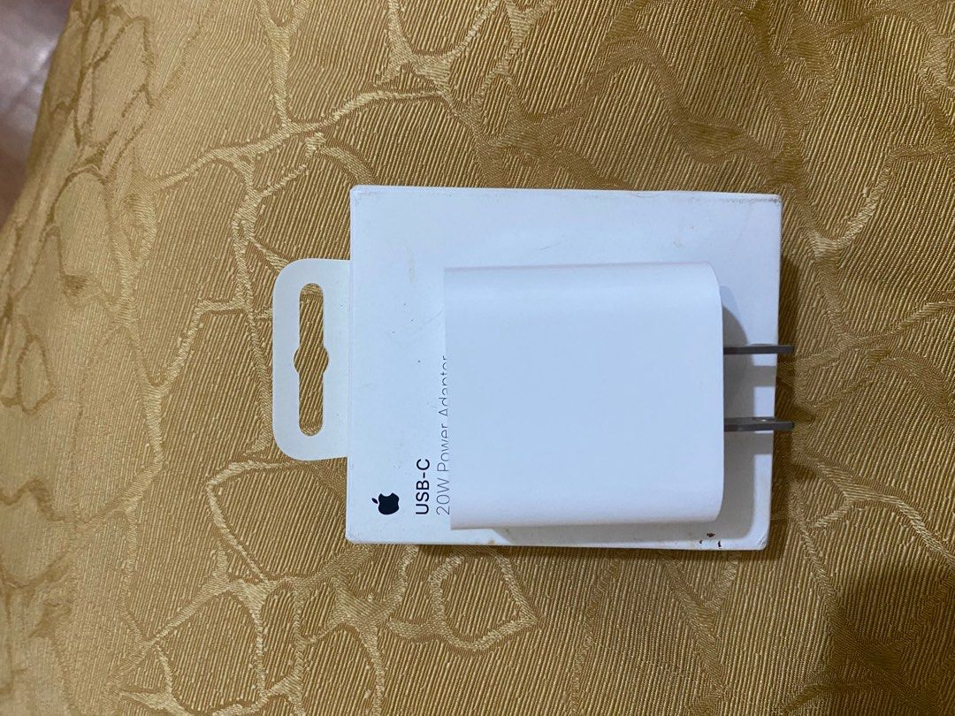 Apple USB-C Adapter 20W (Category: Chargers & Cables) located in Manila. Submitted by emercadejas (Listing ID 1362986367, Image 2). Description: Like new! From beyond the box on orange app 🍊 W/ box and receipt to guarantee authenticity! .