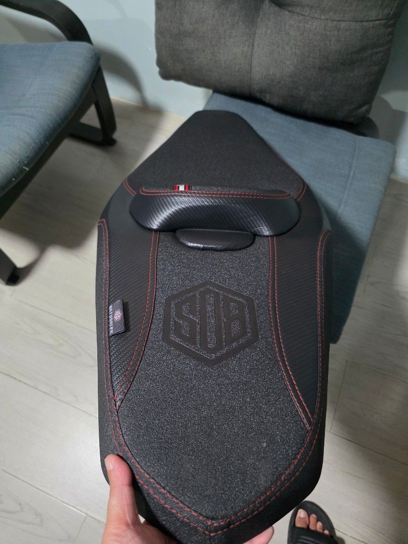 Custom Semi flat seat for PCX160 (Category: Body Parts and Accessories) located in Marilao. Submitted by royalwind.7829fd (Listing ID 1363204928, Image 2). Description: Almost new! See pics for reference Custom semi flat seat from Boss Batusai No swap. RFS: Decluttering Item Location: Marilao,Bulacan Shipping at buyer's expense. Mode of Payment: Gcash / Bank transfer.