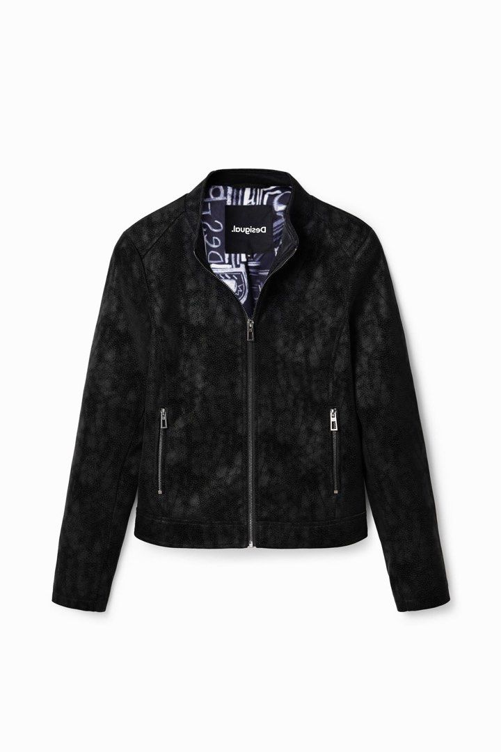Desigual Womens Suede Biker Black Jacket (Category: Coats, Jackets and Outerwear) located in Singapore. Submitted by reneeho (Listing ID 1363302576, Image 1). Description: BNWT Bought off Zalora Fits UK10-12 nicely Retails for over $240 Mail: +3.50 (ninjavan).