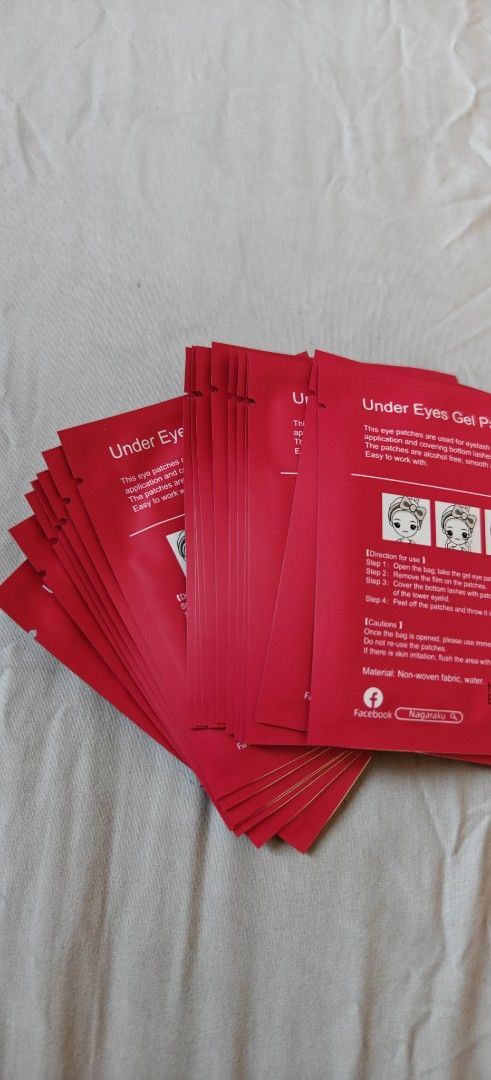 Eye pads patch for lash extension 18 packs TAKE ALL (Category: Face Care) located in Makati City. Submitted by declutterbrandnew (Listing ID 1363242550, Image 3). Description: TAKE ALL 18 packs brandnew unopened May 2026 expiry help me declutter.