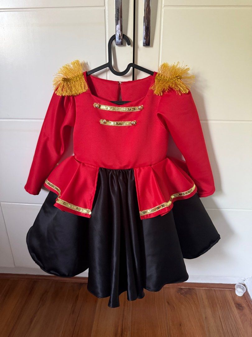 FOR RENT: Nutcracker/ Circus Ring Master Dress 5-7yo (Category: Babies & Kids Fashion) located in Muntinlupa City. Submitted by eksamano (Listing ID 1363266682, Image 1). Description: For Rent only: 800php Nutcracker/ Circus Ring Master/ Timothy mouse Book Character Dress Age: 5-8yo Measurement: Shoulder 12.5” Chest 25” Waist 23.5” Arm hole 14” Sleeve length 15” Wrist 8” Figure (from shoulder- waist) 10.5” Waist to length 13”.