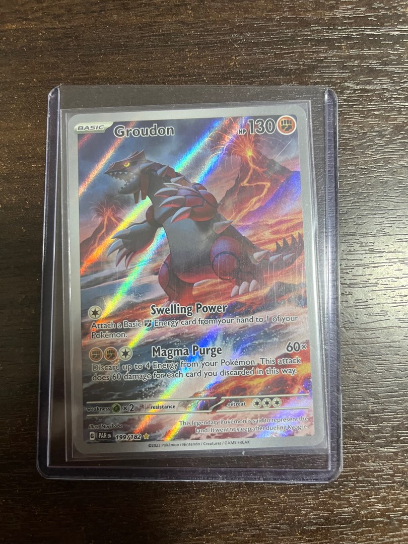 Groudon IR 199/182 Paradox rift Pokemon Card, Hobbies & Toys, Toys ...