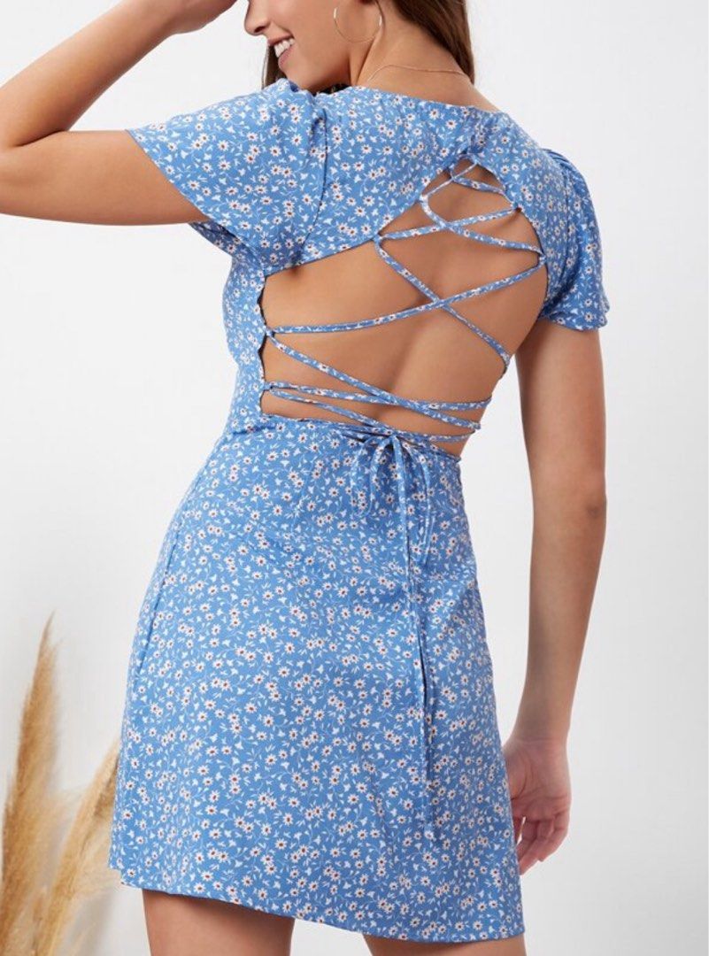 Lace Back Floral Dress (Category: Dresses) located in Antipolo. Submitted by prelovedby_dees (Listing ID 1363179032, Image 2). Description: Twice lang nagamit Size XL No issue or flaws .