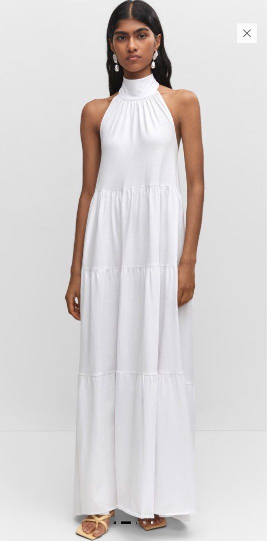 Mango White Halter Maxi Dress (Category: Dresses) located in Taguig. Submitted by fp_declutters (Listing ID 1363241900, Image 1). Description: Used once only Small but runs big.