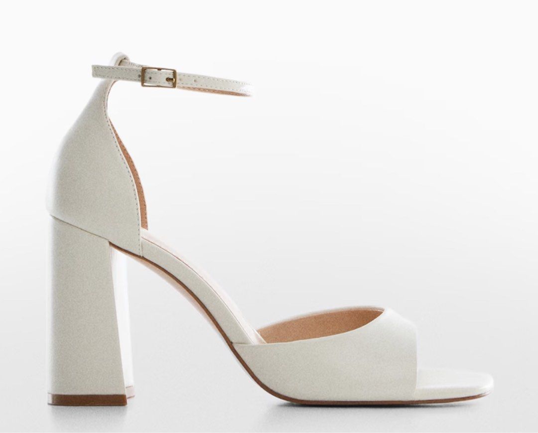 MANGO Wide-Heeled Sandal w/ Bracelet (Category: Heels) located in Paranaque City. Submitted by love.claire (Listing ID 1363248659, Image 3). Description: Used as bridal shoes Bought for ₱2995 RFS: Rarely Used MOP: GCASH/UB/BPI Lalamove/Grab/GogoXpress (c/o buyer).