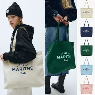 Korean 🇰🇷 authentic proxy purchase MARITHE FRANCOIS GIRBAUD 2025 spring and summer new simple LOGO solid color eco-friendly bag64235022029058110