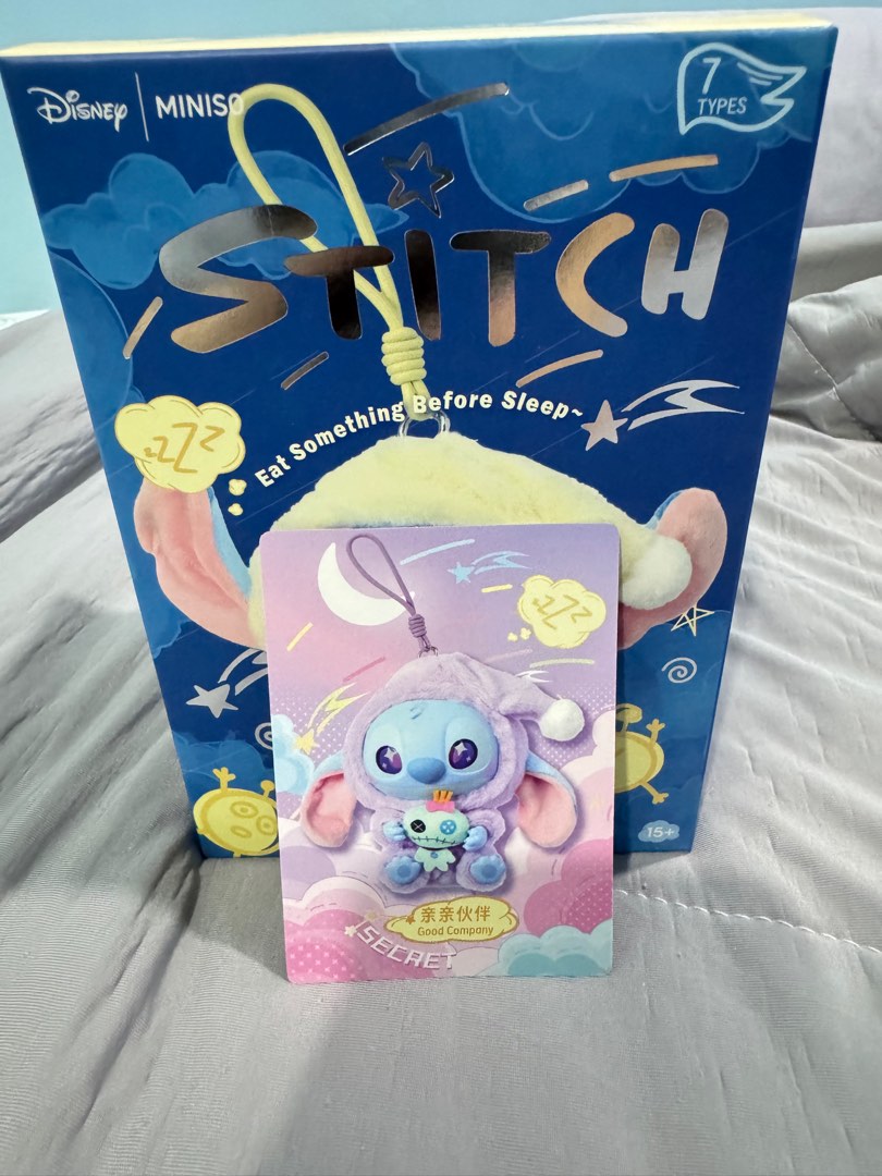 Miniso Stitch Eat Something Before Sleep Series Vinyl Figure Confirmed Blind Box - Foto 8