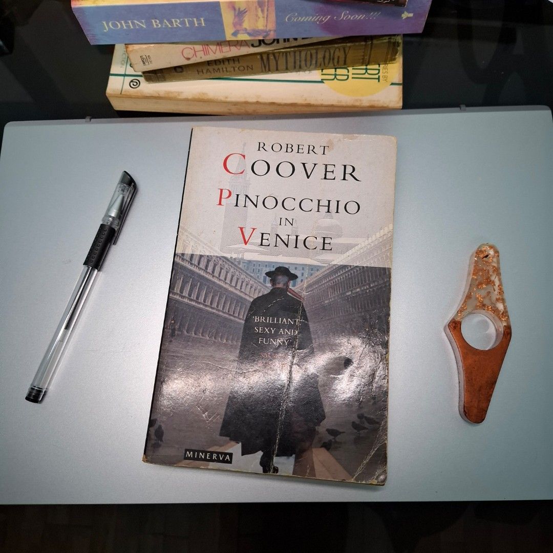 Pinocchio in Venice (Category: Storybooks) located in Manila. Submitted by tqilamckngbrd (Listing ID 1363212714, Image 1). Description: Preloved Paperback Robert Coover MOD: J&T/Lalamove (manila ncr) MOP: GCash Shipping covered by buyer..