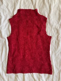 Pleats Please Alternative Red Pleated TOP