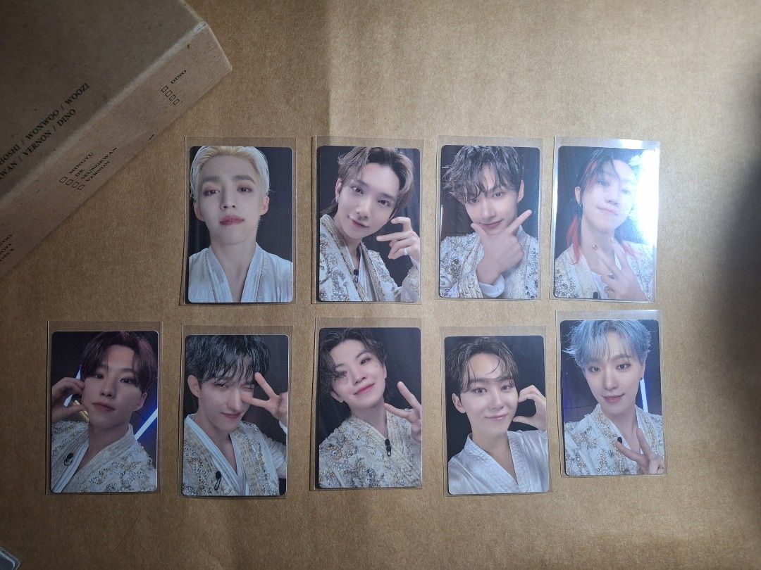 Seventeen Tour Follow Photocards (Category: K-Wave Merchandise) located in Paranaque City. Submitted by _gmstuffs (Listing ID 1363295797, Image 1). Description: Ratio: A+B; B&C can tingi A: SC, JH, JS, HS, WW, MG B: JN, WZ, SK VN, DN C: MH, DK Exclusions: Packaging Fee (PF) + Shipping Fee (SF) MOP: Gcash (PAYO/ 3 days DOP) MOD: J&T (Sat/Sun only).