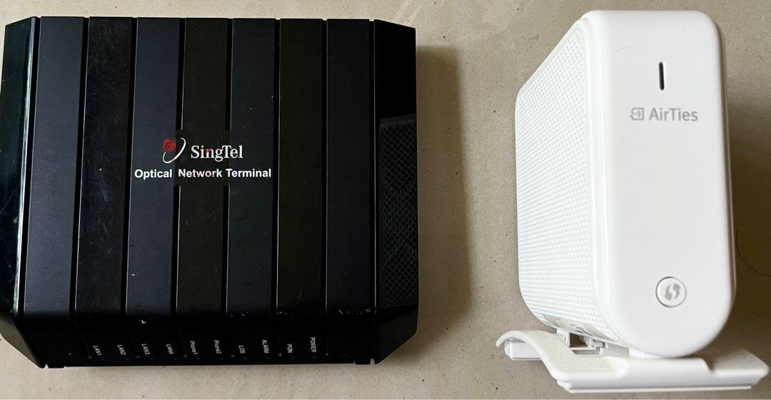 SingTel Router and Optical Network Terminal(ONT, nt TP-Link), Computers ...