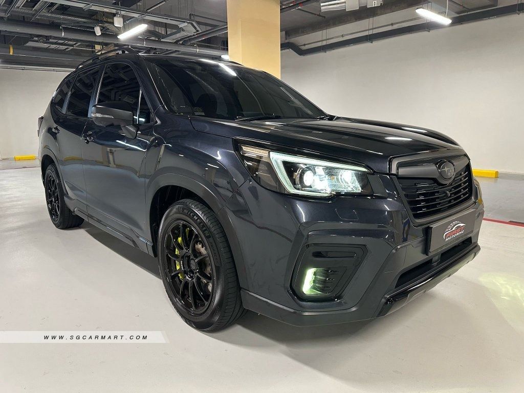 Subaru Forester 2.0i-S EyeSight Sunroof (Category: Used Cars) located in Singapore. Submitted by firstmotoring88 (Listing ID 1363209340, Image 2). Description: Vehicle Features 2.0L 4 cylinder 16 valve DOHC boxer engine, 7 speed (a) lineartronic CVT engine, 154bhp, multi steering control, paddle shifter, rear aircon. Accessories Leather seats, sports rims, factory fitted infotainment system, Bluetooth connectivity, front/rear recording camera. De