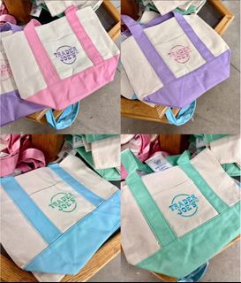 **現貨‼️美國代購 Trader Joe’s mini tote bags 馬卡龍迷你帆布手提袋64190846825731110