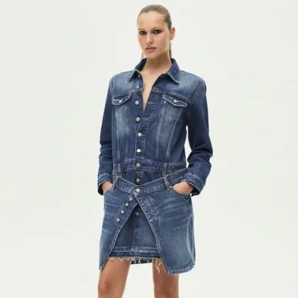 Zara Denim Dress (Category: Dresses) located in Manila. Submitted by tdmeo (Listing ID 1363286681, Image 3). Description: Srp 5995 Size Xs Brand new with Tag perfect for international vacay!! Rfs: I gained weight and masikip sa hips. i hav to let it go na !! 🥹 .