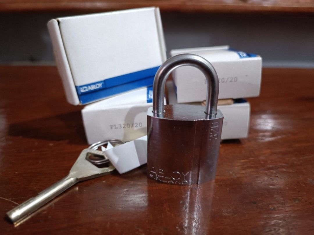 Abloy PL320/20 Padlock Short Shackle (Category: Locks, Doors & Gates) located in Manila. Submitted by lcgenmerch (Listing ID 1363439691, Image 1). Description: Selling brand new, authentic ABLOY PL320/20 padlocks, short shackle. Ideal for cash boxes, tool boxes, storage cabins, light machinery, and lockers. SPECIFICATIONS: Body Material: Brass, Chrome finish Shackle Material: Stainless Steel, Chrome finish Diameter: 5mm Vertical Clearance: 20mm H