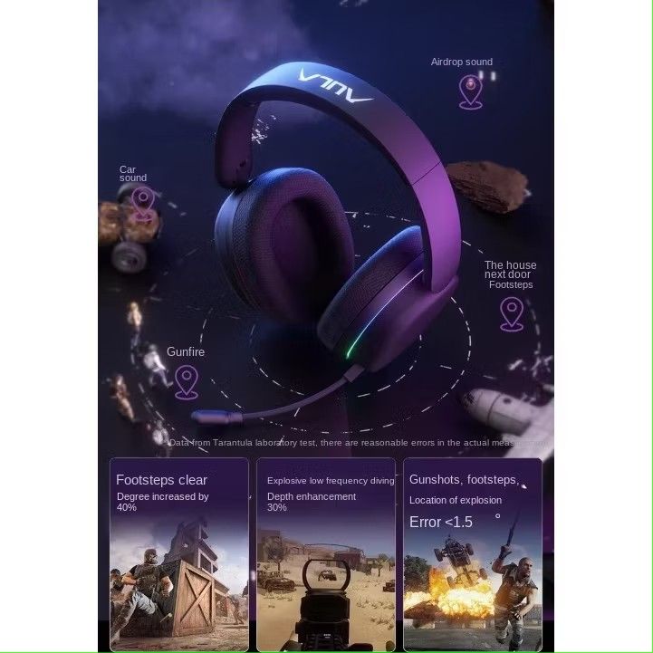 Aula G7 professional gaming headphone/headset similar to hyperx cloud 2 (Category: Headphones & Headsets) located in Singapore. Submitted by hollydragon919 (Listing ID 1363448613, Image 1). Description: Triple mode connection: wire, bluetooth, 2.4g Perfect Gaming Headset for Fps and MOBA games. Brand new.