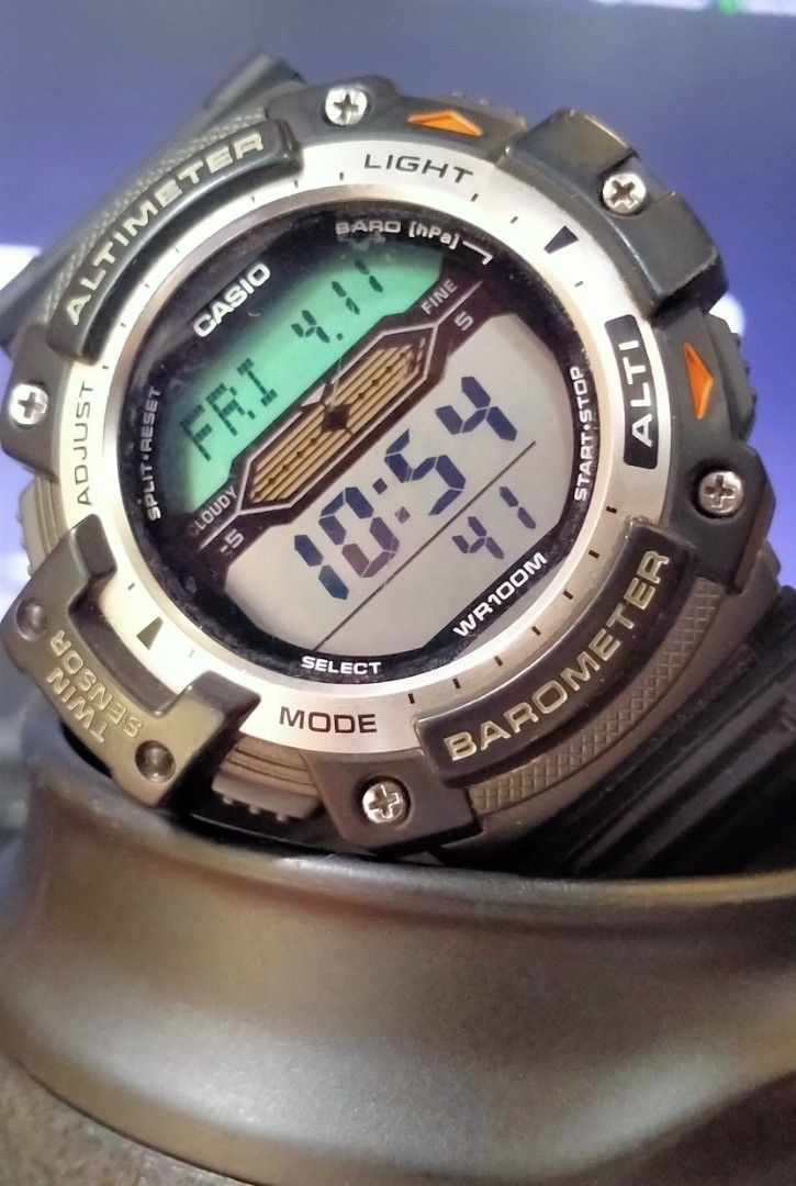 Casio Illuminator SGW-300H-1AV (Category: Men's Watches) located in Calauag. Submitted by pearly.estrella.bjork (Listing ID 1363381563, Image 2). Description: Casio Illuminator SGW-300H-1AV Altimeter and Barometer watch Condition: Used. Excellent condition. No box. With minimal scratch, signs of usage. Color: Dark Gray RFS: Decluttering Location: Santa Maria Calauag, Quezon Luzon Selling for 2399 pesos only Mode of payment: Bank transfer/ Gcash *