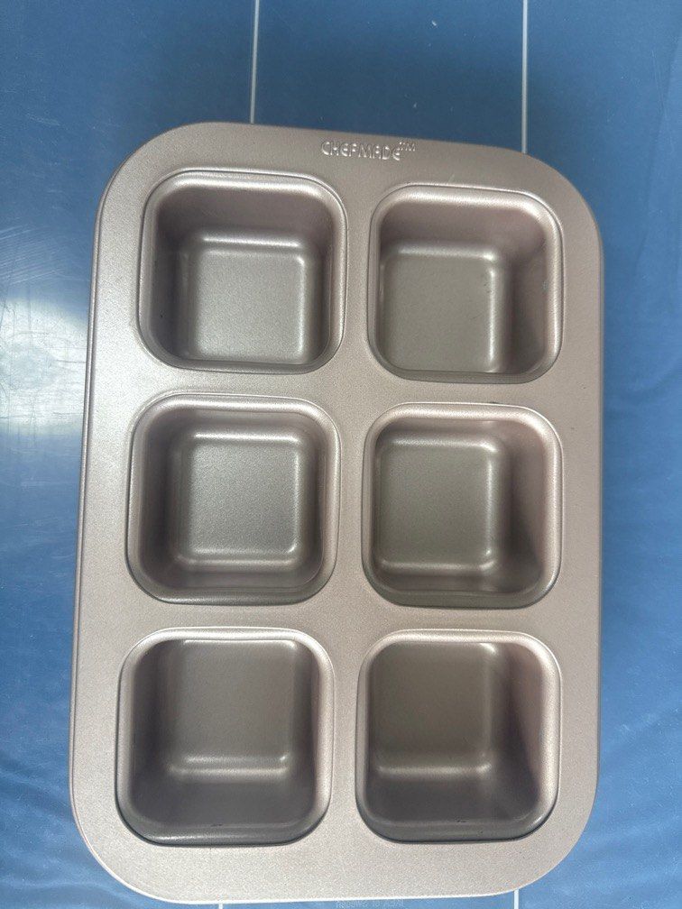 Chefmade Brownie Cake Pan Square 6 Well