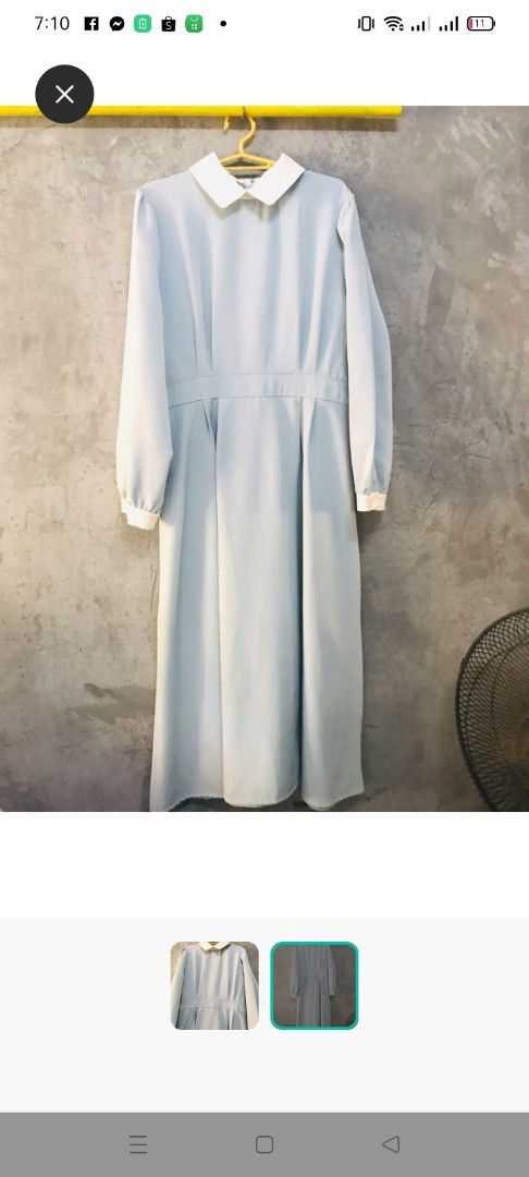 Cute Light Blue Maxi Dress (Category: Dresses) located in Caloocan City. Submitted by nerisaa (Listing ID 1363466604, Image 1). Description: Nice Light Blue Maxi Dress Size:Fits Large to XL.