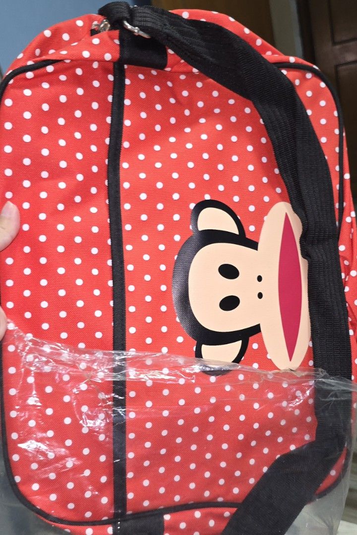 Paul Frank Polka dot Messenger Shoulder Bag (Category: Backpacks) located in Manila. Submitted by ptsyr (Listing ID 1363463870, Image 2). Description: Pink Paul Frank Polka-dot Bag Never used and just kept in storage..