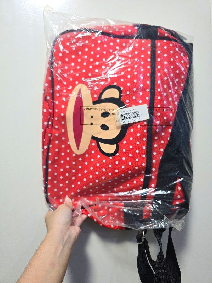 Paul Frank Polka dot Messenger Shoulder Bag (Category: Backpacks) located in Manila. Submitted by ptsyr (Listing ID 1363463870, Image 1). Description: Pink Paul Frank Polka-dot Bag Never used and just kept in storage..