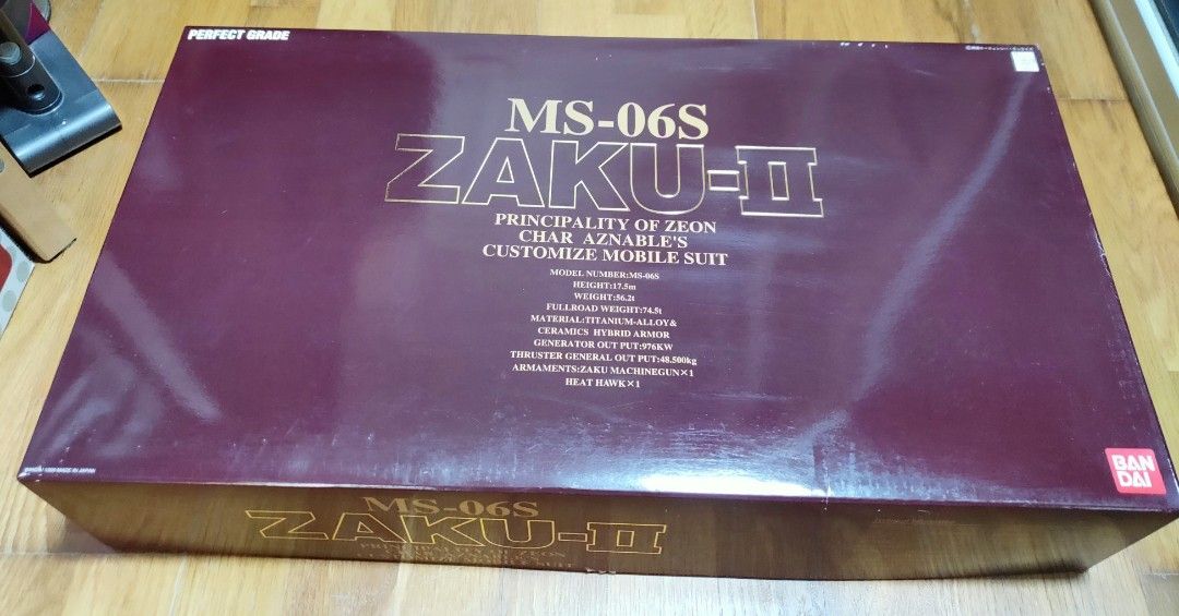 Gundam PG Perfect Grade 1/60 MS-06S Zaku II Char (Category: Gundam Model Kits) located in Singapore. Submitted by weeyeongsim (Listing ID 1356490214, Image 1). Description: All the parts had been cut from runner. There is a risk of missing parts. Plastic parts may be brittle. Electronic parts may not work. Regarding how to deal, self collect at Choa Chu Kang Ave 4 block 448. I hang outside my unit. You can pick up at your convenience. Got to pay 
