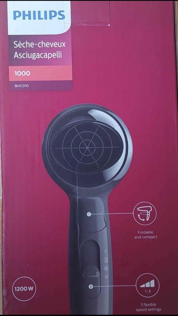 Philips Hair Dryer (Category: Hair) located in Santa Maria. Submitted by chona8 (Listing ID 1363415990, Image 2). Description: Hair Dryer Never used.