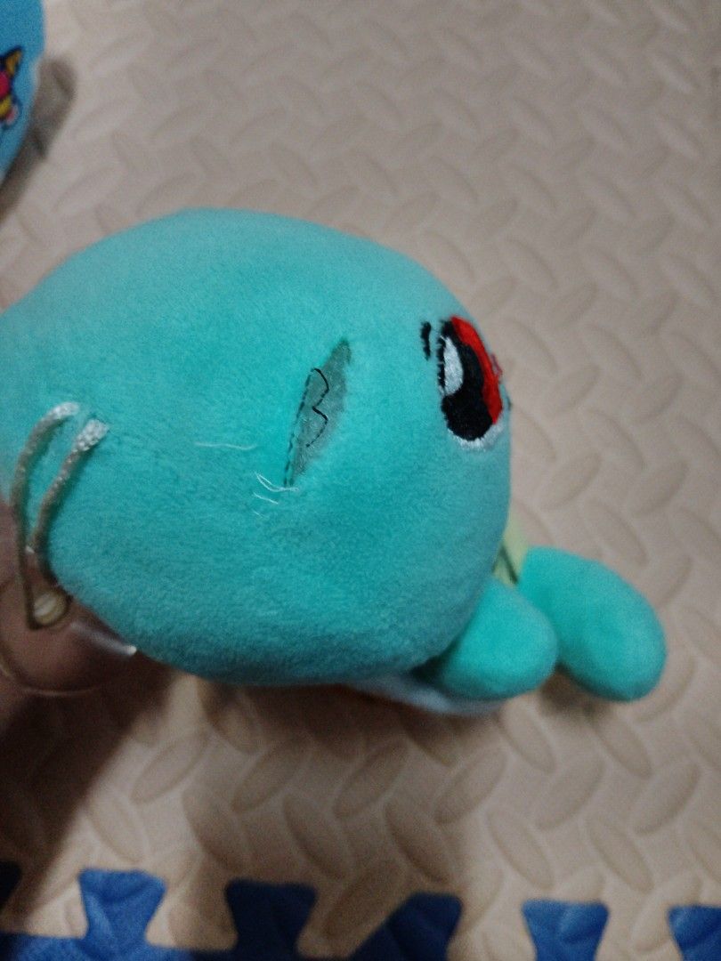 Pokemon Squirtle Stuff Toy (Category: Infant Playtime) located in Antipolo. Submitted by aethervault (Listing ID 1363429636, Image 3). Description: may sira lang sa head na kaya g i repair ng minor stitching.