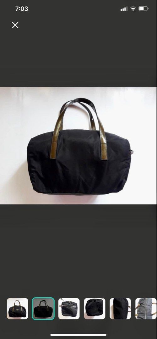 Prada Tessuto Nylon Boston bag (Category: Luxury Bags & Wallets) located in Quezon City. Submitted by maismaria (Listing ID 1363477161, Image 2). Description: Authentic Condition 9/10 Silver hardware RFS No longer being used .