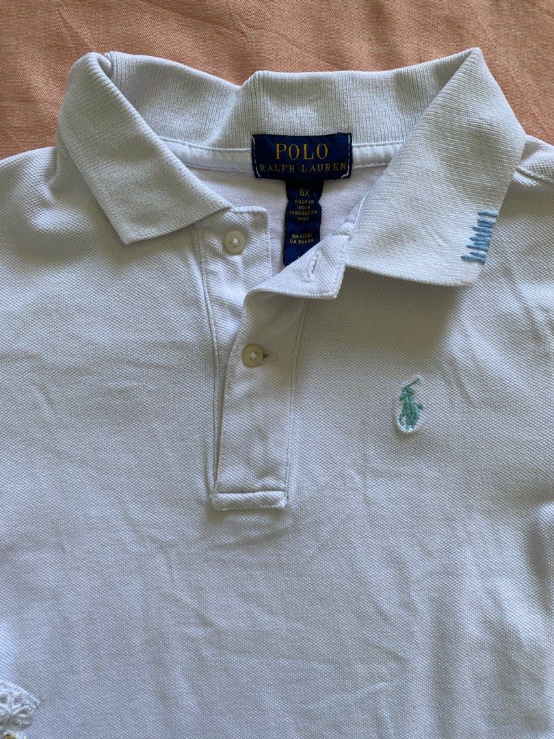 RL White Floral Polo (Category: Babies & Kids Fashion) located in Palo. Submitted by armc07 (Listing ID 1363365467, Image 2). Description: 6T on tag.