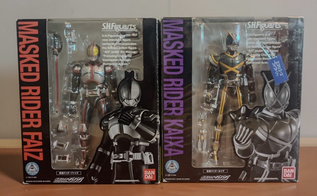 SH Figuarts Kamen Rider Faiz and Kaixa (Category: Figurines & Statues) located in Calamba. Submitted by neiljoint (Listing ID 1363403046, Image 1). Description: SHF Kamen Rider Faiz and Kaixa 3,700 as pack Faiz - MIB 2000php Kaixa - MISB 2000php.