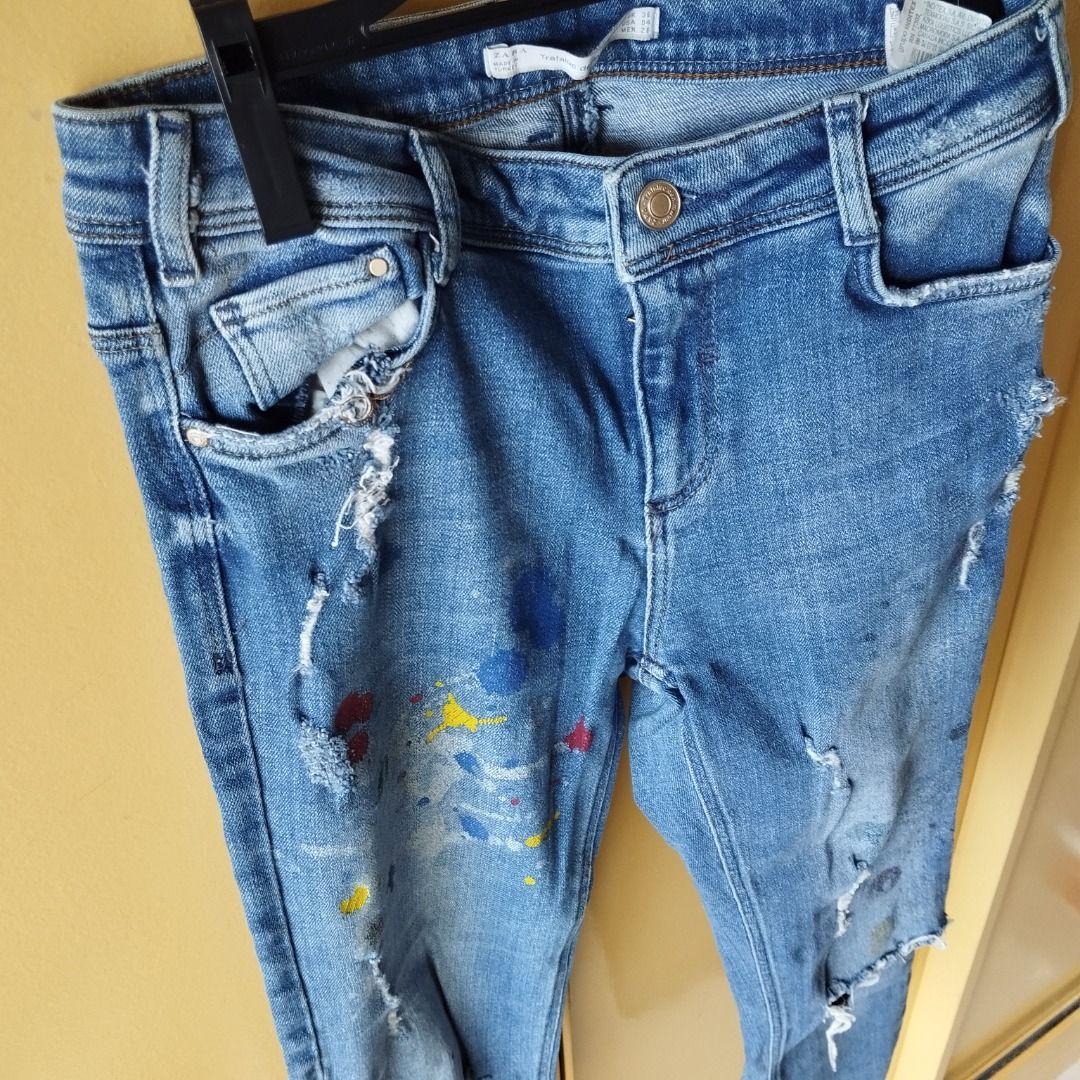 ZARA Trafaluc Denim Pants (Category: Jeans) located in Caloocan City. Submitted by uncle_void (Listing ID 1363382210, Image 2). Description: Waist - 28 Length - 35.